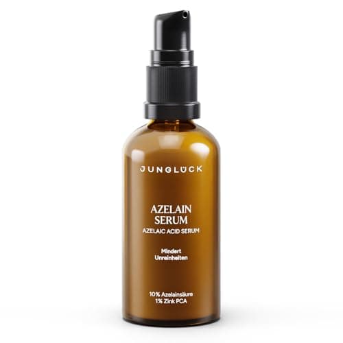 JUNGLÜCK Azelain Serum - Vegan, beruhigendes Gesichtsserum gegen Pickel & Rötungen - Azelainsäure reduziert Pigmente, Pi