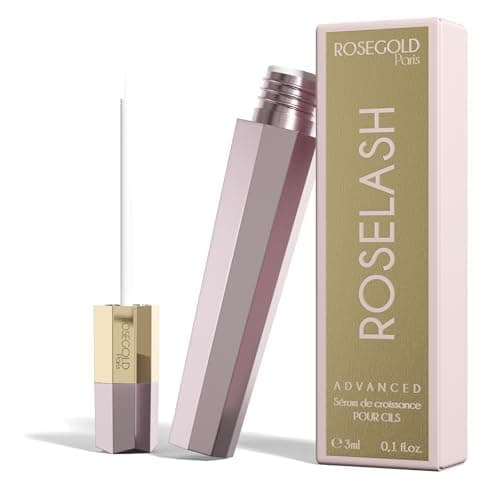 Rogold Roselash Wimperlotion Natürliches Serum Für Lange, Dichte Und Dickere Wimpern - Zu 95% Naturliche Inhaltsstoffe -