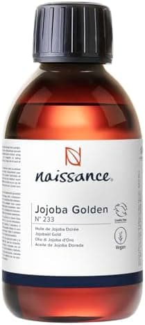 Naissance Jojobaöl Gold - Für Haare und Haut - Kaltgepresst - Massage und Kosmetik - 225ml - Amazon Zertifizierung - Com