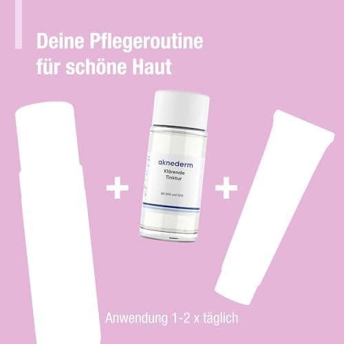 aknederm Tinktur 50ml - mit Lactic Acid/Milchsäure (AHA) und Salizylsäure (BHA) - sanfte porentiefen Hautreinigung für t