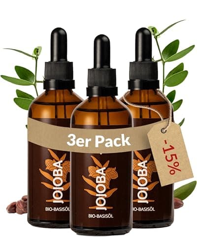 Heldengrün® BIO Jojobaöl - Sanftes Gesichtsöl & Haarepflege - Kosmetik für Gesicht, Haut & Haare COSMOS Organic von Ecoc