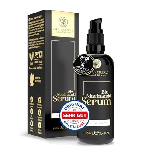 Bio Niacinamide Serum Hochdosiert für reife Haut 100ml • 10% Niacinamide + 1% Zink • Verkleinert Poren & verringert Flec
