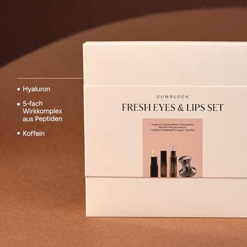 JUNGLÜCK IN A BOX Fresh Eyes and Lips - Augen- und Lippenpflege Set für strahlende Augen & gepflegte Lippen
| JUNGLÜCK