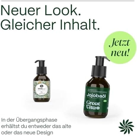 GreatVita Bio Jojobaöl Gold 100 ml - Feuchtigkeitspflege für trockene Haut & Kopfhaut - 100% rein & kaltgepresst - Träge