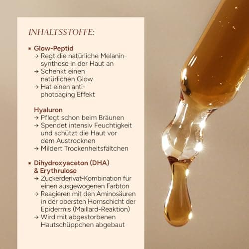 JUNGLÜCK Selbstbräunungskonzentrat - Vegan | Flüssiges Selbstbräuner Serum für sanfte und natürliche Bräune zum Mischen