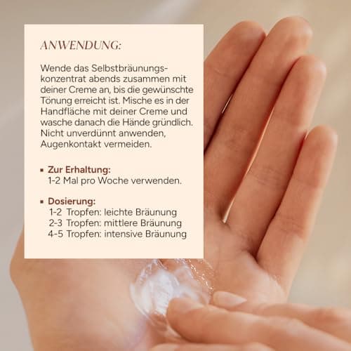 JUNGLÜCK Selbstbräunungskonzentrat - Vegan | Flüssiges Selbstbräuner Serum für sanfte und natürliche Bräune zum Mischen
