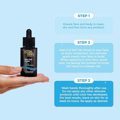 Bondi Sands Selbtbräuner Drops Dunkel für Gesicht und Körper, intensiv für alle Skin Typen, 30ml