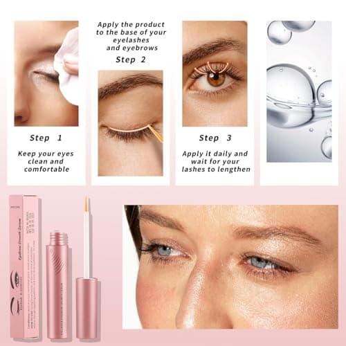 Naturliches Wimpernserum für schnelles Wachstum - Stärkt & Pflegt Wimpern - Für längere, vollere Wimpern - 02 4ml