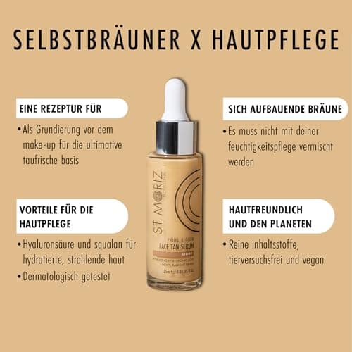 ST. MORITZ Selbstbräuner Face Mist - Für ein sanftes Bronzieren des Gesichts, ideal für tägliche Verwendung - Mit Pflanz