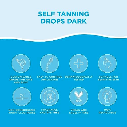 Bondi Sands Selbtbräuner Drops Dunkel für Gesicht und Körper, intensiv für alle Skin Typen, 30ml