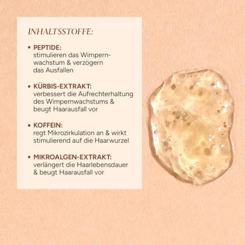 JUNGLÜCK Peptide Wimpernserum Ohne Hormone - Vegan | Für lange und dichte Wimpern | Wachstumserum mit 5-fach Wirkkomplex