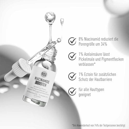 DAYTOX Hochdosierter Niacinamid Booster Gesichtsserum - reduziert Pigmentflecken & Rötungen - für alle Hauttypen - 20ml