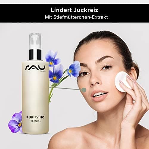 RAU Cosmetics Zink Gesichtswasser - Purifying Tonic für Mischhaut & fette Haut - Gesichtsreinigung gegen Pickel 200 ml -