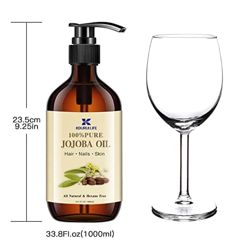 Jojobaöl Bio 1L - Hautpflege-Öl für Gesicht, Körper, Haare und Bart - 100% Rein und NatürlicheÖlös für natürliche Haut-
