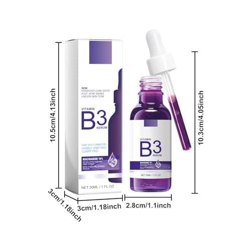 B3 Niacinamid Serum Für Das Gesicht – Minimiert Poren Und Strafft Mit Hyaluronsäure | Feuchtigkeitsserum Für Ein Pralles