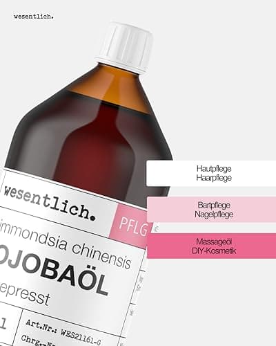 Nativ 100% Reines Jojobaöl kaltgepresst - Haut, Haare und Bart pflegen
| Nativ 100ml Jojobaöl kaltgepresst | Vegan | Ge