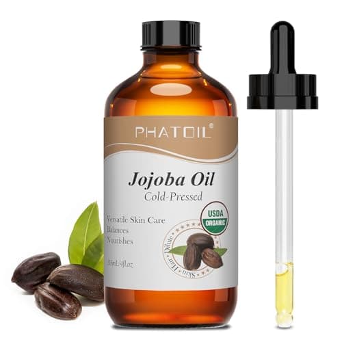 PHATOIL Bio-Kalte Druck Jojobaöl 118ML, USDA Organic Feuchtigkeitspflege für Haut und Haare, Hexanfrei,Vegan, Gesichtsöl