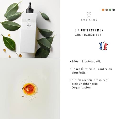 BIO Jojobaöl 100ml - Rein, Kaltgepresst - Reinigung und Pflege für Haut und Haare - Glasflasche
| 100ml BIO Jojobaöl -