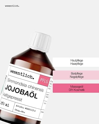 Nativ 100% Reines Jojobaöl kaltgepresst - Haut, Haare und Bart pflegen
| Nativ 100ml Jojobaöl kaltgepresst | Vegan | Ge