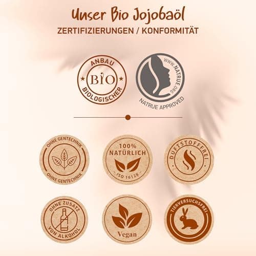 JOJOBAÖL BIO Kaltgepresst | Für Haare, Haut und Nägel - 100% Natürlich & Rein | Anti-AgingMade in Germany  
JOJOBAÖL BIO