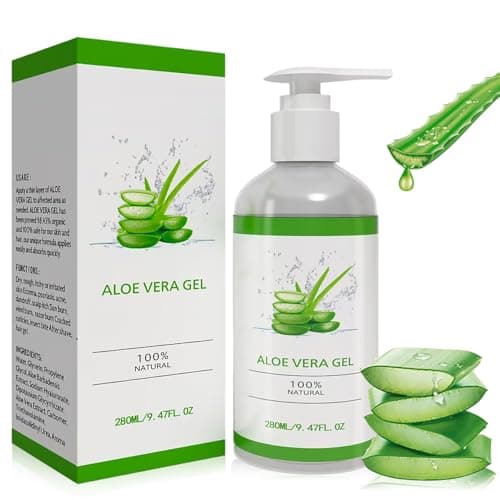 Aloe Vera Gel Bio Gesicht Creme 280ml Für Gesicht, Haare und Körper Beruhigend und Pflegend After Sun