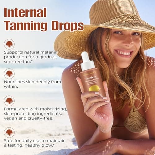 **Self Tanning Drops Für Eine Natürliche Bräune, 60ml, Sicher Und Langanhaltend, Für Alle Hauttypen, Selbstbräuner-Trop