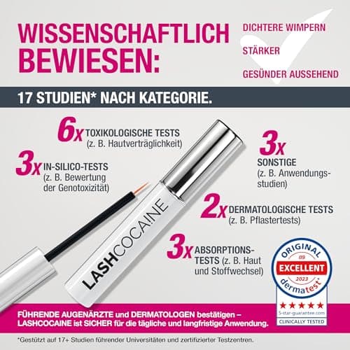 Mini LASHCOCA!NE Wimpernserum für Wachstum & lange Wimpern | veganer Booster aus Deutschland | Testsieger für Wimpernver