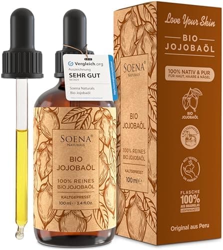 JOJOBAÖL BIO Kaltgepresst | Für Haare, Haut und Nägel - 100% Natürlich & Rein | Anti-AgingMade in Germany  
JOJOBAÖL BIO