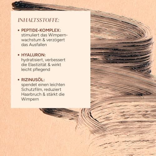 JUNGLÜCK Peptide Mascara - Schwarze Wimperntusche ohne Mineralöle für lange, dichte & tiefschwarze Wimpern
| JUNGLÜCK P