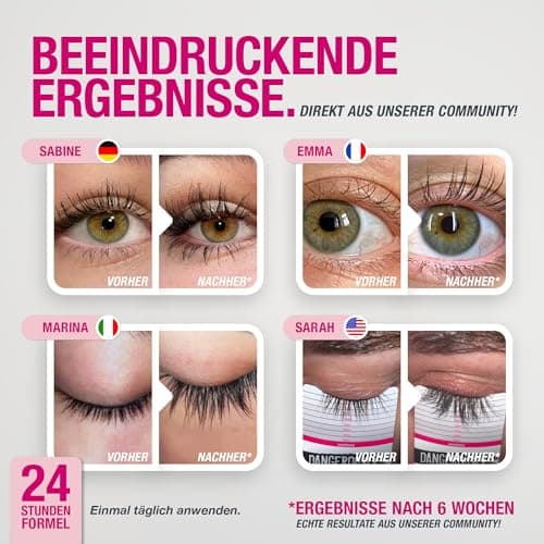 Mini LASHCOCA!NE Wimpernserum für Wachstum & lange Wimpern | veganer Booster aus Deutschland | Testsieger für Wimpernver