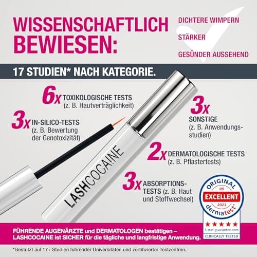 Mini LASHCOCA!NE Wimpernserum für Wachstum & lange Wimpern | veganer Booster aus Deutschland | Testsieger für Wimpernver