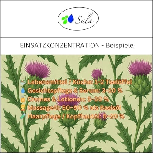 Sala Jojobaöl kaltgepresst BIO für Baby & Kind in Glasflasche 1 L EU Organic