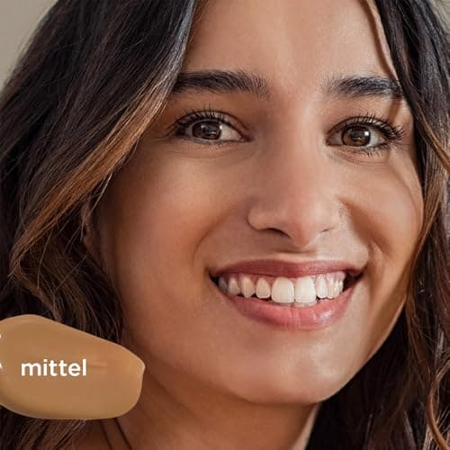 JUNGLÜCK Getöntes Gesichtsserum Vegan mit Hyaluronsäure - Gesichtspflege für ein natürliches No-Makeup-Look - Hell