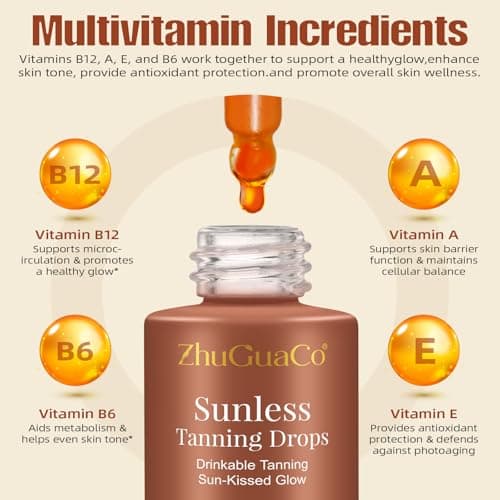 **Self Tanning Drops Für Eine Natürliche Bräune, 60ml, Sicher Und Langanhaltend, Für Alle Hauttypen, Selbstbräuner-Trop