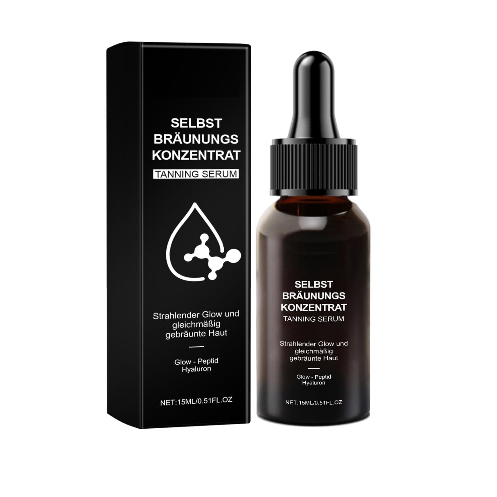 Selbstbräunungskonzentrat Flüssiges Selbstbräuner Serum für natürliche Bräune beim Mixen mit Gesichtsbehandlungen - 15ML