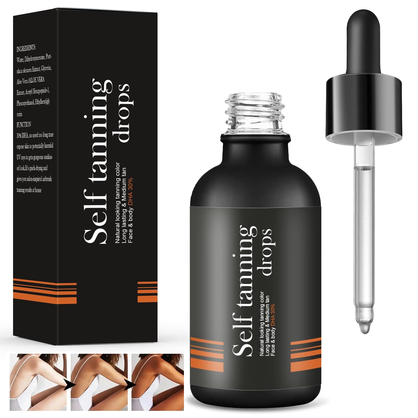 Selbstbräunungstropfen 30 ml für sanfte Bräune und individuelle Gesichtsbräunung