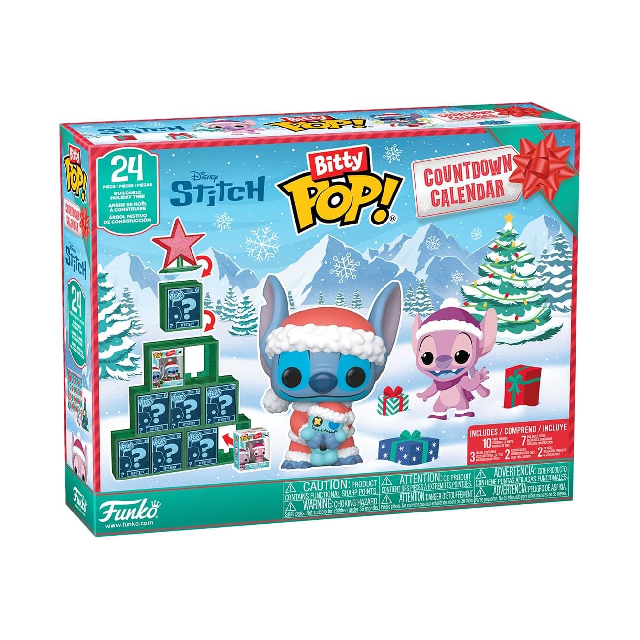 Funko Bitty Pop! Countdown Calendar: Stitch Holiday - Lilo and Stitch - 24 Tage der Überraschung - Sammeln - Geschenkide
