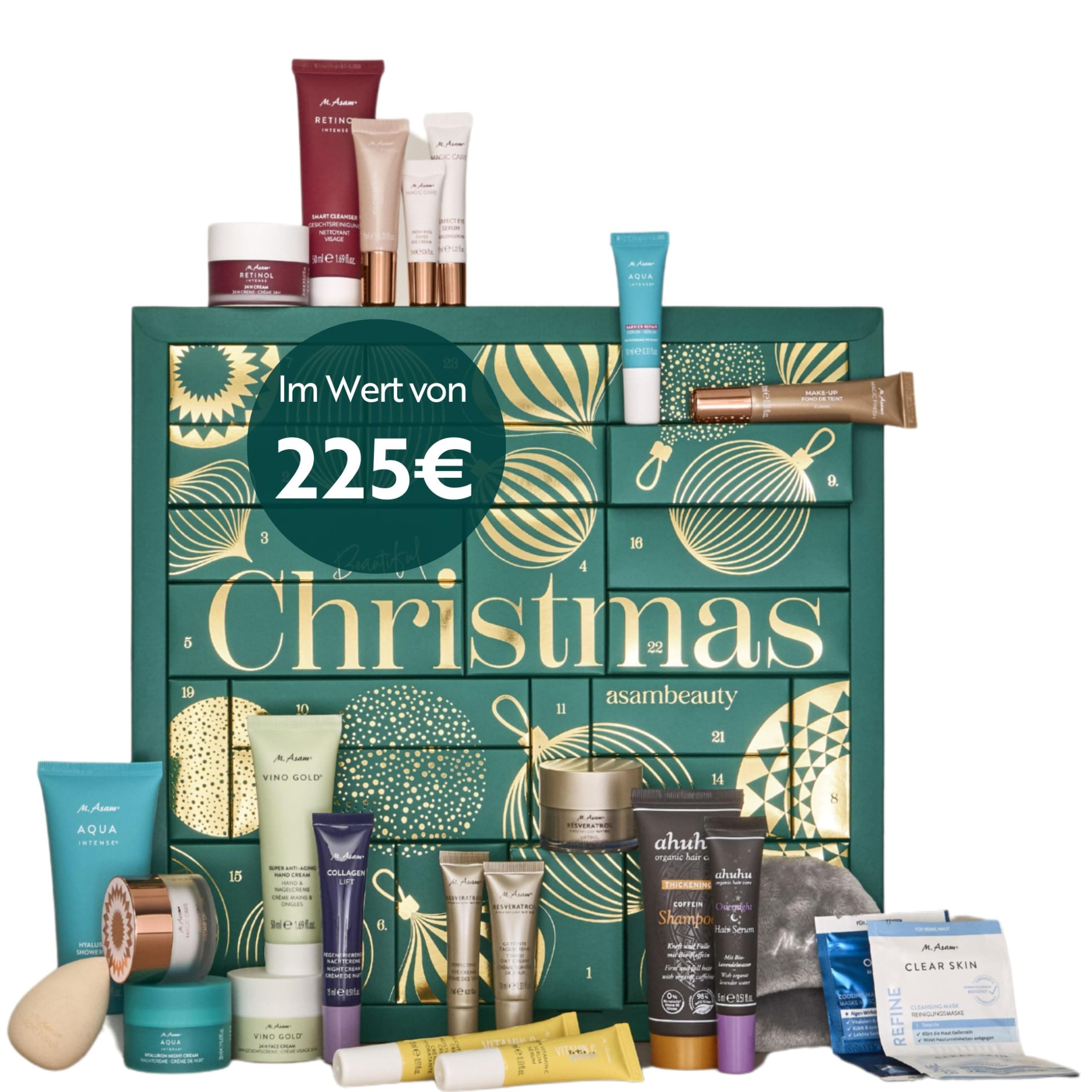 M. Asam Adventskalender 2025 - Make-up Adventskalender für Beauty-Liebhaber im Wert von 225 €, 24 Beauty-Überraschungen,