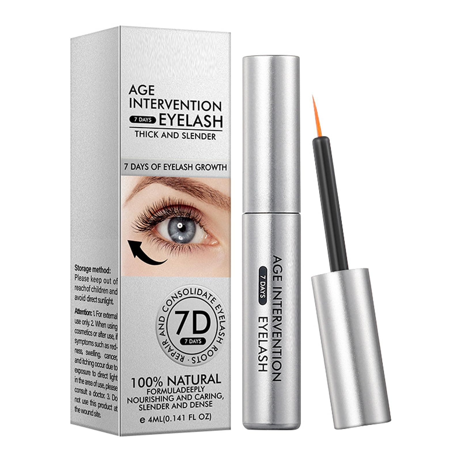 Naturliches Wimpernserum für schnelles Wachstum - Stärkt & Pflegt Wimpern - Für längere, vollere Wimpern - 02 4ml
